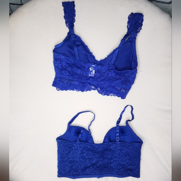 Set of 2 Blue Lace Bralettes - M, XS/S - Picture 2 of 5